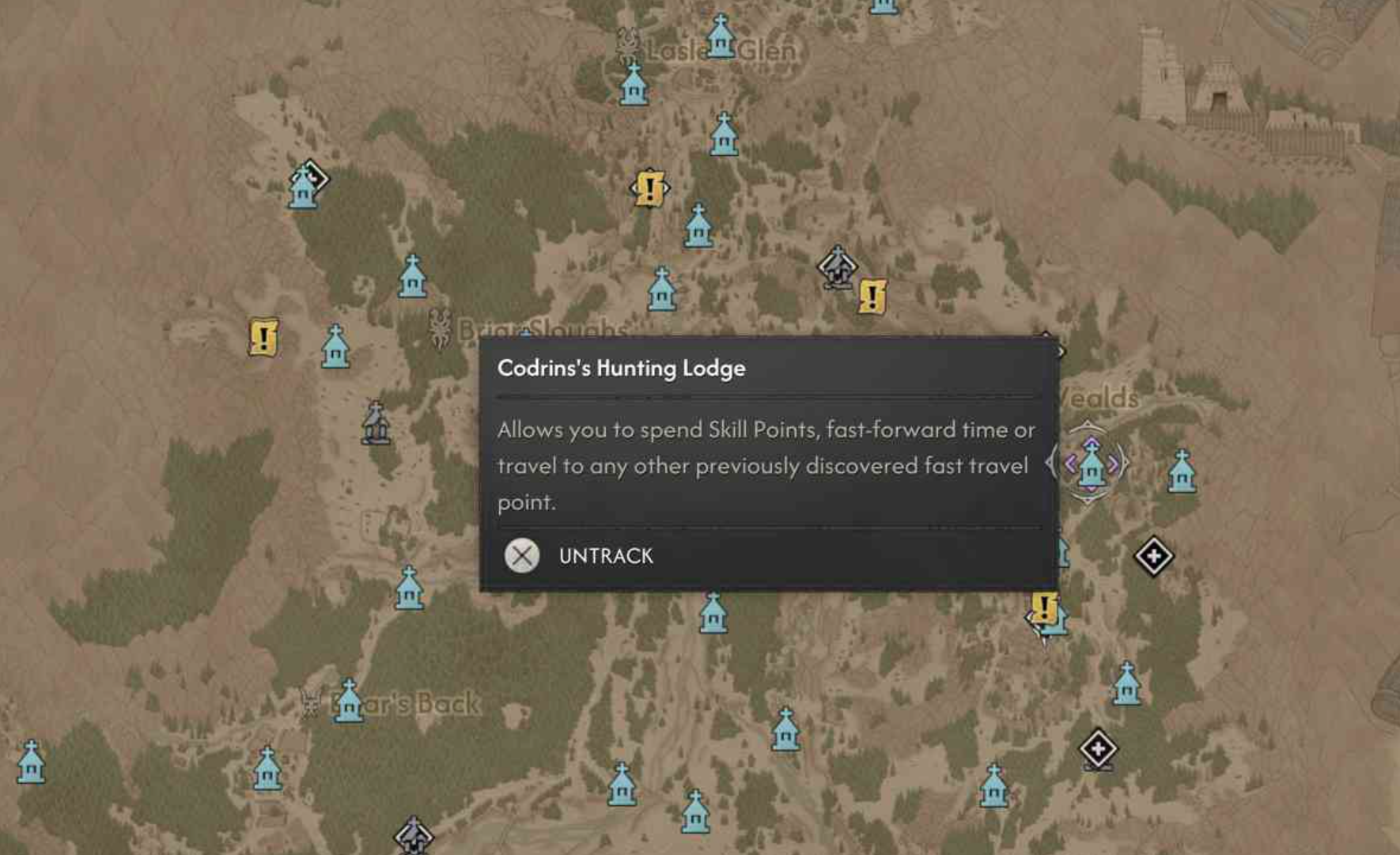 Метка на склоне горы в списке обы